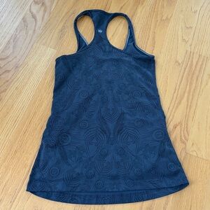 Lululemon Grey Peacock Feather Racerback Tank size 4